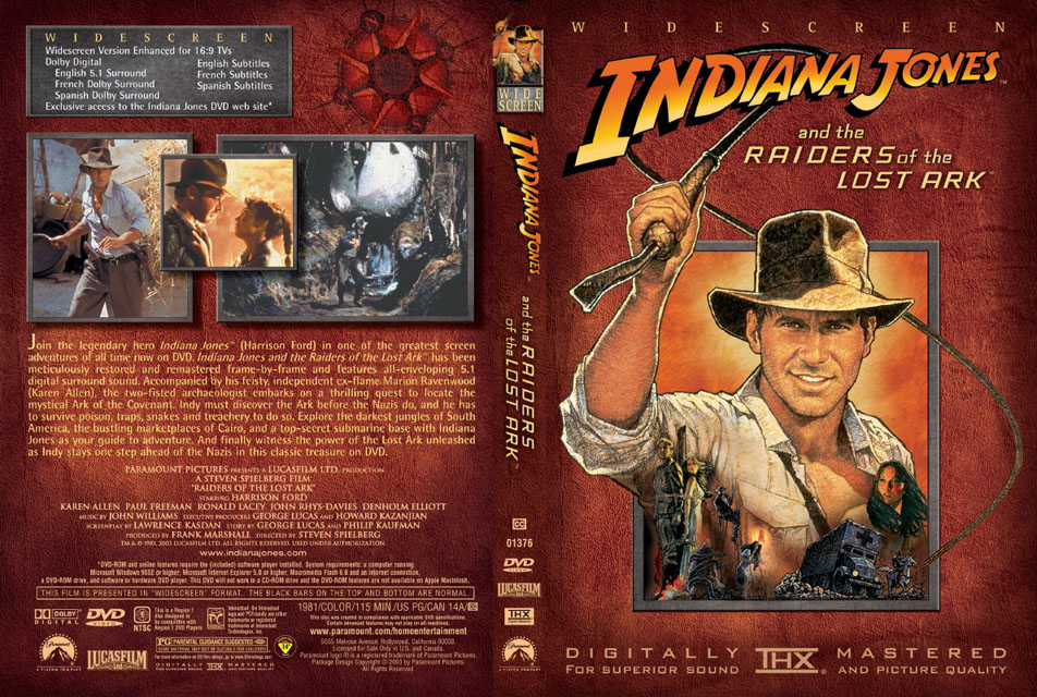 Indiana Jones and the Raiders of the Lost Ark - DVD cover